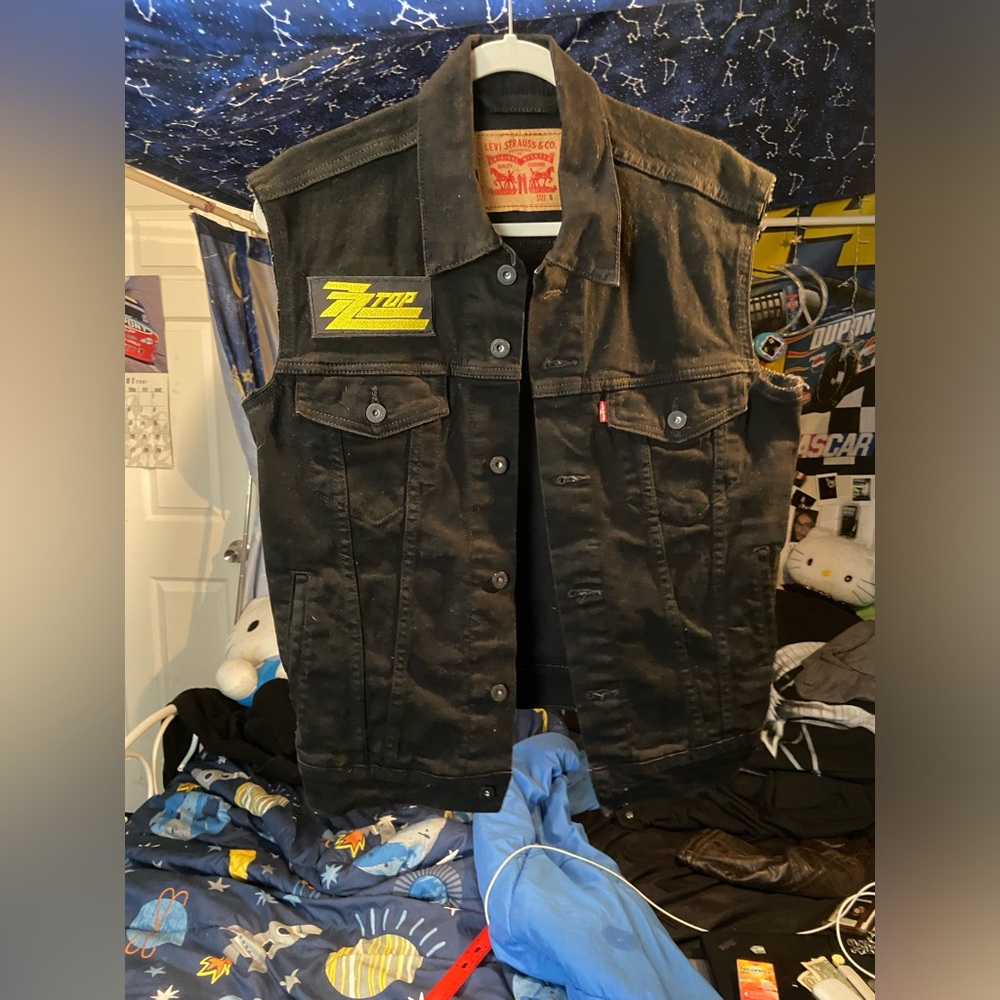 ZZTOP black denim vest - Picture 2 of 2